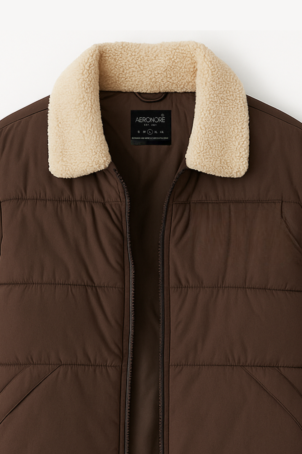 Sherpa Puffer Jacket - British Tan