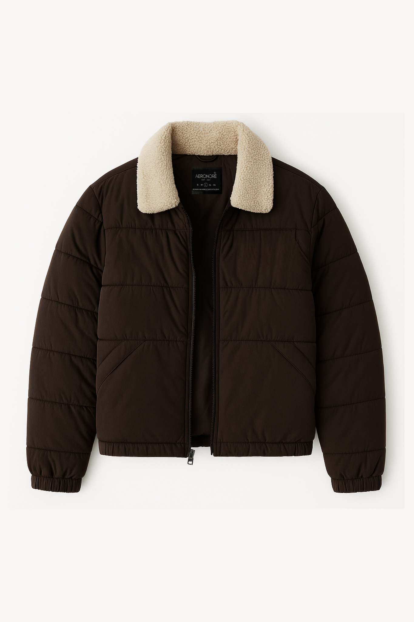 Sherpa Puffer Jacket - British Tan